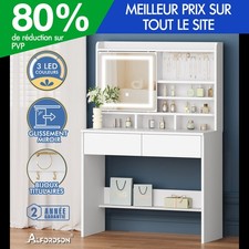 ALFORDSON Coiffeuse Maquillage Miroir Vanité Éclairage LED Chambre à Coucher