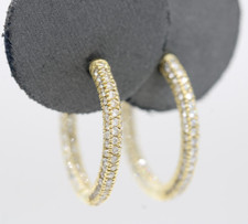 Sonia B. Bitton Galerie de Bijoux® 14K Gold 1 TCW Natural Diamond Hoop Earrings