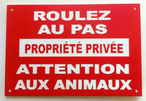Plaque panneau roulez au pas - panneau,