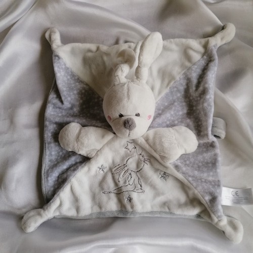 Doudou lapin blanc - doudou, gris