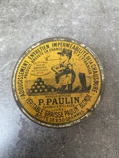 Ancienne Boîte Vide Graisse Paulin Cirage Deco 