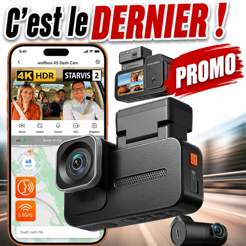Dashcam voiture wolfbox x5 - dashcam,