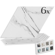 Plaques de marbre HEXIM aspect losanges lot 6 pièces SPC décor carreaux...