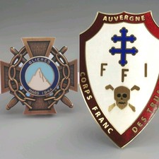 Deux Insignes FFI maquis des