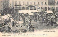 LE PUY - the place du clauzel a fair day; thrift market (M.B Ed)