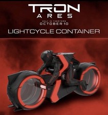 PRESALE TRON Ares LED Light Cycle Popcorn Container. NEW!