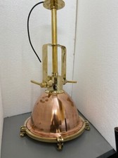 Marine Brass & Copper Pendant Lamp Fixture | Ceiling Decor for Nautical/Vintage