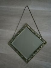ANTIQUE DIAMOND DECOR WALL GLASS St DIRECTORY COPPER FRIEZES BEVELED MIRROR 