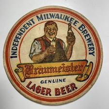 Older Braumeister Beer Coaster 4 Inch Milwaukee Wisconsin