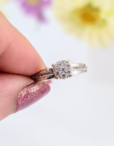 Bague pastille blanc - en,