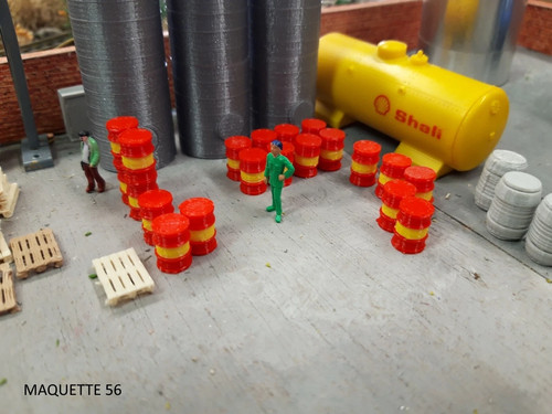 Lot fûts rouges jaunes - ho,