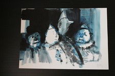 Tetsu grand dessin original N° 3 (encre et lavis encre et aquarelle)