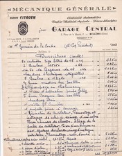 BELLEME GARAGE CENTRAL CITROEN MECANIQUE GENERALE MATERIEL AGRICOLE ANNEE 1955