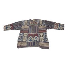 Vintage EXPRESS No 4 Tricot Box Sweater Brown One Size Art Deco Boho Lagenlook