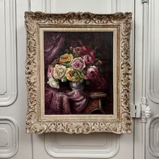 Huile sur toile bouquet de