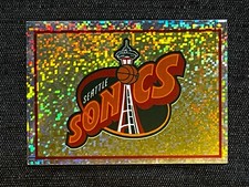 STICKER PANINI ECUSSON FOIL SUPERSONICS SEATTLE # 267 BASKETBALL NBA 95-96