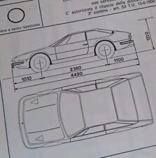 LAMBORGHINI JARAMA 400 GT GTE COPY Italian homologation card 1973