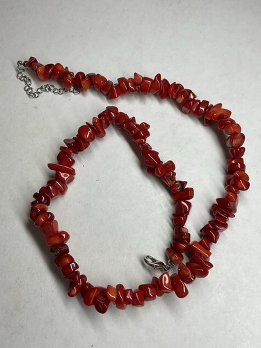 Collier perles corail - de,