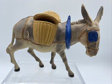 Âne aux paniers   Tête mobile Petitcolin 1920 Jouet ancien