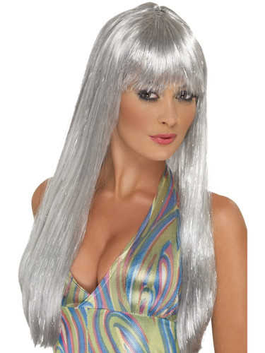 Argent paillette perruque - paillette,