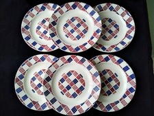 6 Assiettes  plates en