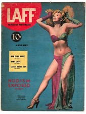 Jan 1942 LAFF Oversize Girlie Magazine Nudism Exposed - Nice Condition