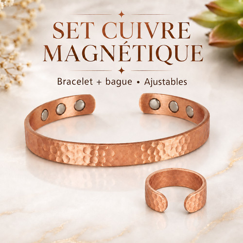 Bracelet bague cuivre - bracelet,