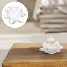 Bougeoir en verre en forme de