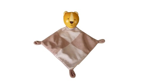 Doudou tigre plat marron
