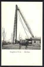 Old postcard Antwerp, The Great Crane 