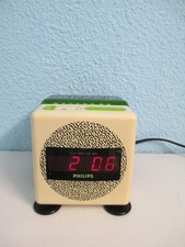 ANCIEN RADIO REVEIL CUBE VINTAGE Année 1990 2000 PHILIPS AJ3502