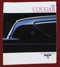 1988 MERCURY COUGAR AUTOMOBILE PASSENGER CAR SALES BROCHURE GUIDE VINTAGE