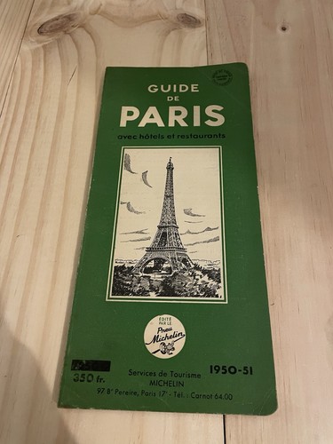 Michelin guide paris 1950 - michelin,