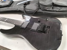 Guitare électrique (ESP) E-II M-II See Thru noire fabriquée au Japon type ST ...