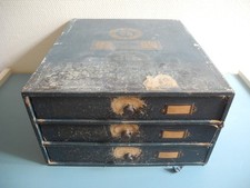 ancien meuble mercerie LV Paris tête cheval JTPF antique haberdashery cabinet