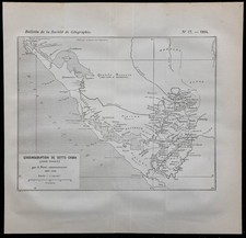 1894 - Carte ancienne de Sette-Cama (Congo français) - Gabon et Afrique