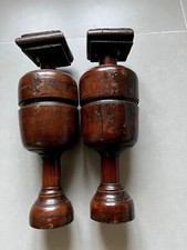Two 17th Century Oak Furniture Drums. High epoch, carved wood, restoration.