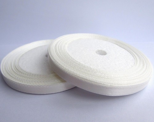 Rouleau ruban satin blanc - rouleau,