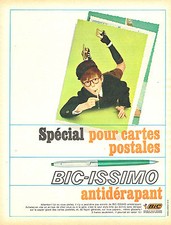 ADVERTISING 015 1965 BIC-ISSIMO 2 sylo anti-slip ball BIC