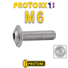 VIS TÊTE BOMBÉE À EMBASE M6 x (30 à 50mm) | 5 à 20pcs | Six Pans Creux - Inox A2