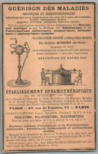 1890 PUB MEDICINE INVENTION Dr HUGUET INHALER OZONEUR DYNAMOTHERAPY TUMOR
