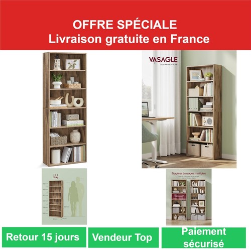 Vasagle bibliothèque - bibliothèque, 6
