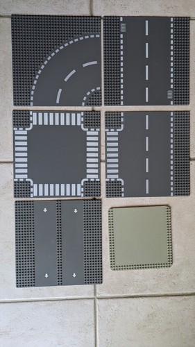 Lot plaques lego grise - 6,