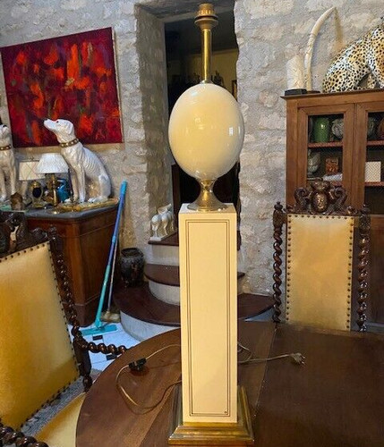 Rare trés grande lampe en - trés,