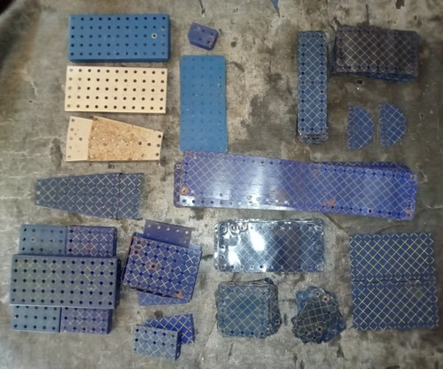 Lot plaques bandes bleues - lot, de