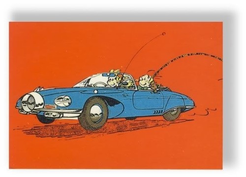 Franquin carte postale spirou - franquin,