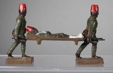 DURSO Belgian Congo Askari Troops Medics wStretcher 70mm Lineol Elastolin