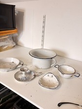 Lot Objets Tôle Emaillé