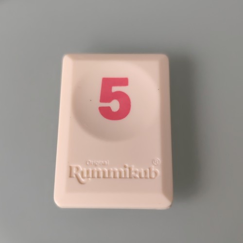 Tuile chiffre 5rouge - chiffre, rummikub