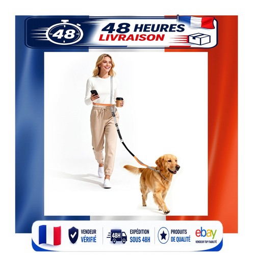 Laisse chien mains libres - , x